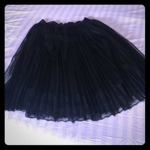 EXPRESS black lace tulle skirt